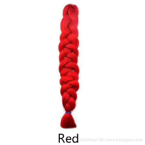 Aishili wholesale Crochet Pre Stretched 82 inches 165g synthetic extensions jumbo crochet braiding hair